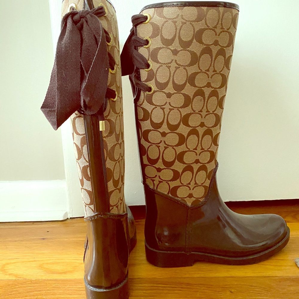 Coach Signature Rain Boots